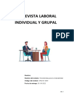 Entrevista Laboral Individual Y Grupal