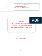 Fait Par MR - EL ABBASSI Mohammed Professeur de Mathématiques Au Lycée Ibn Abdoun-Khouribga