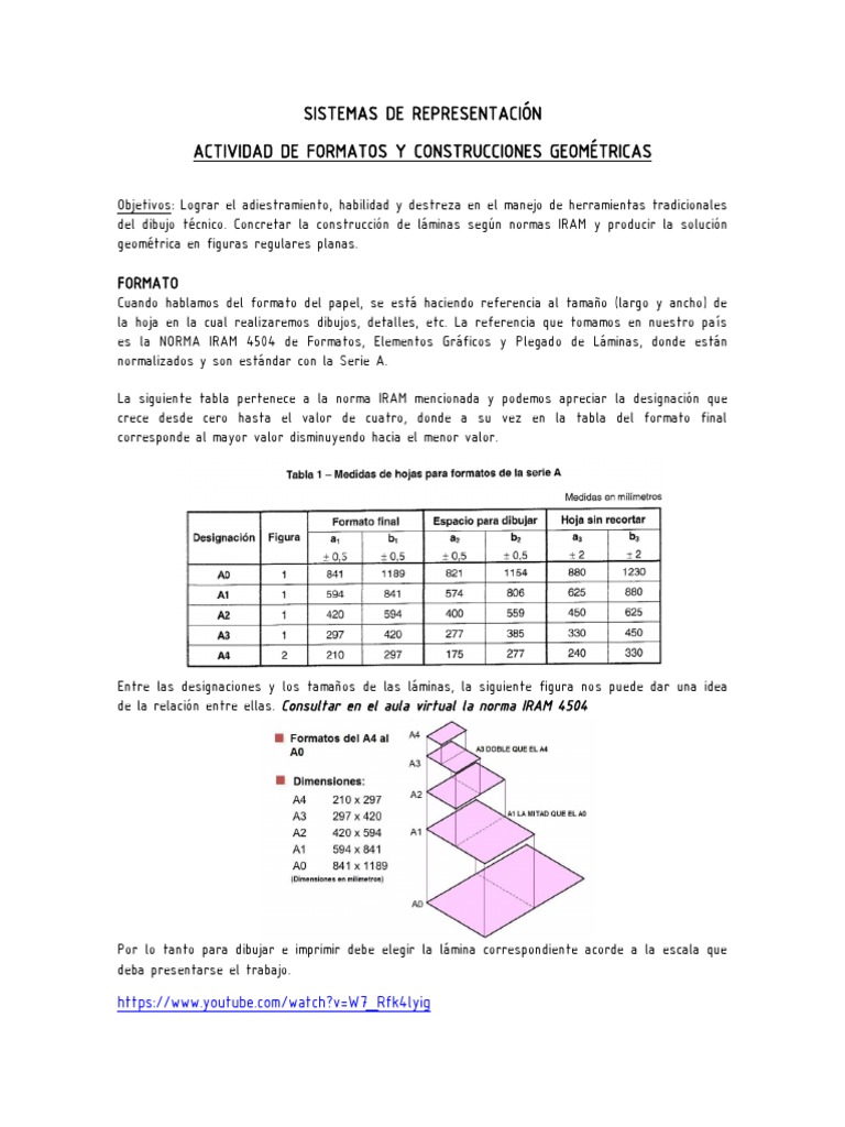 Actividad Formatos, Rótulo y Const Geométricas | PDF | Geometría | Dibujo