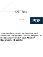 OGT Science Test Review