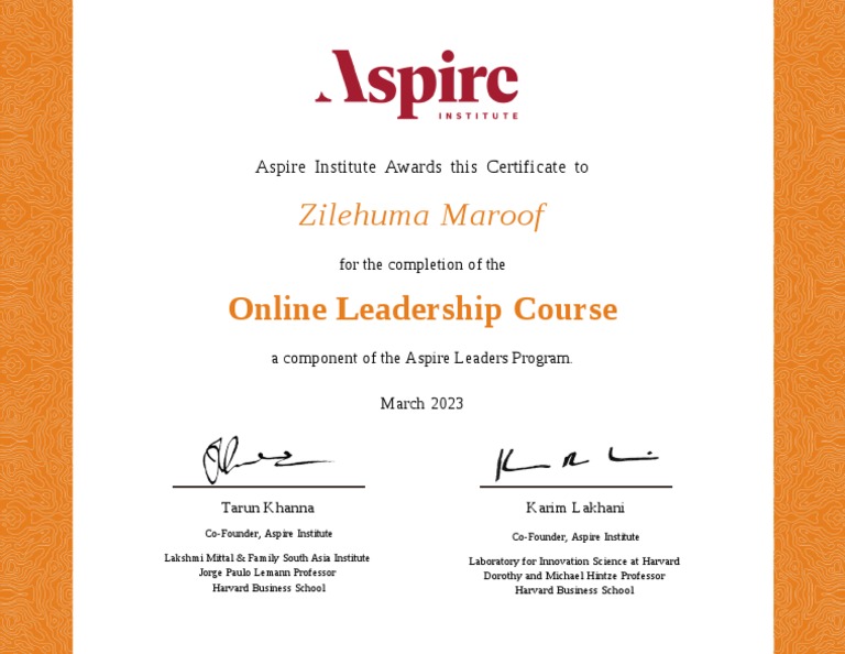Leadership Course Completion | PDF | Career & Growth