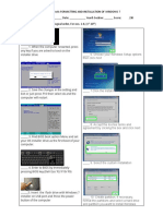 Formatting and installing Windows 7