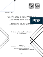 Catalogo Base para Un Campamento Minero