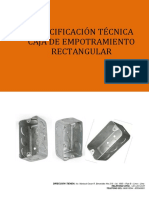 Especificación Técnica Caja de Empotramiento Rectangular: Dirección Tienda: Teléfono Ofic.