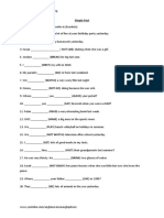 Preterit Simple en Anglais Quiz PDF