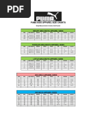 Puma Kids Apparel Size Chart PDF