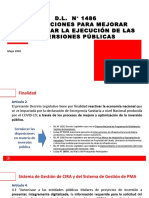 D.L. #1486 Disposiciones para Mejorar Y Optimizar La Ejecución de Las Inversiones Públicas