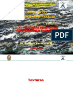 Teoria 3. Texturas Minerales, Paragenesis y Zonacion