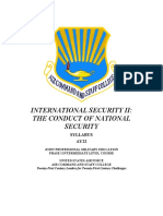 International Security Ii: The Conduct of National Security: Syllabus AY22
