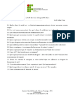 Lista de exercícios de usinagem mecânica