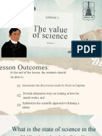 Lesson 2: The Value of Science