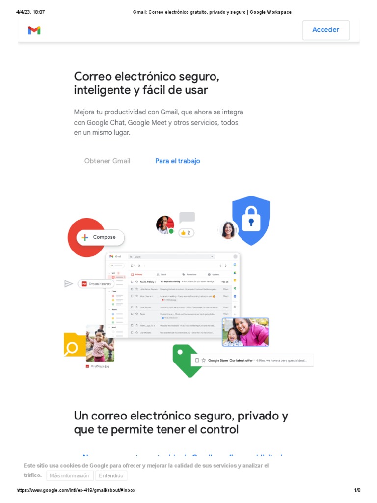 Gmail: Correo electrónico gratuito, privado y seguro, Google Workspace