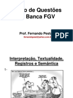 Questões da Banca FGV sobre interpretação textual e charges
