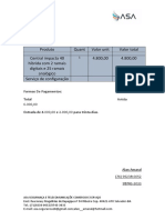 Salvador-BA 31/05/2021 Produto Quant Valor Unit Valor Total Central Impacta 40 Híbrida Com 2 Ramais Digitais e 25 Ramais Analógico 4.800,00 4.800,00