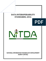 Data Interoperability STANDARDS, 2016: National Information Technology Development Agency (Nitda)