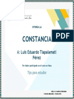 Constancia: A: Luis Eduardo Tlapalamatl