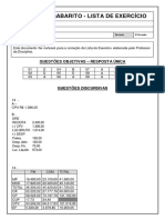 Gabarito - Lista de Exercício - Contabilidade de Custos1