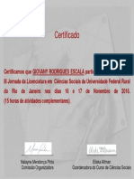 Certificado Jornada Licenciatura - Giovany Rodrigues