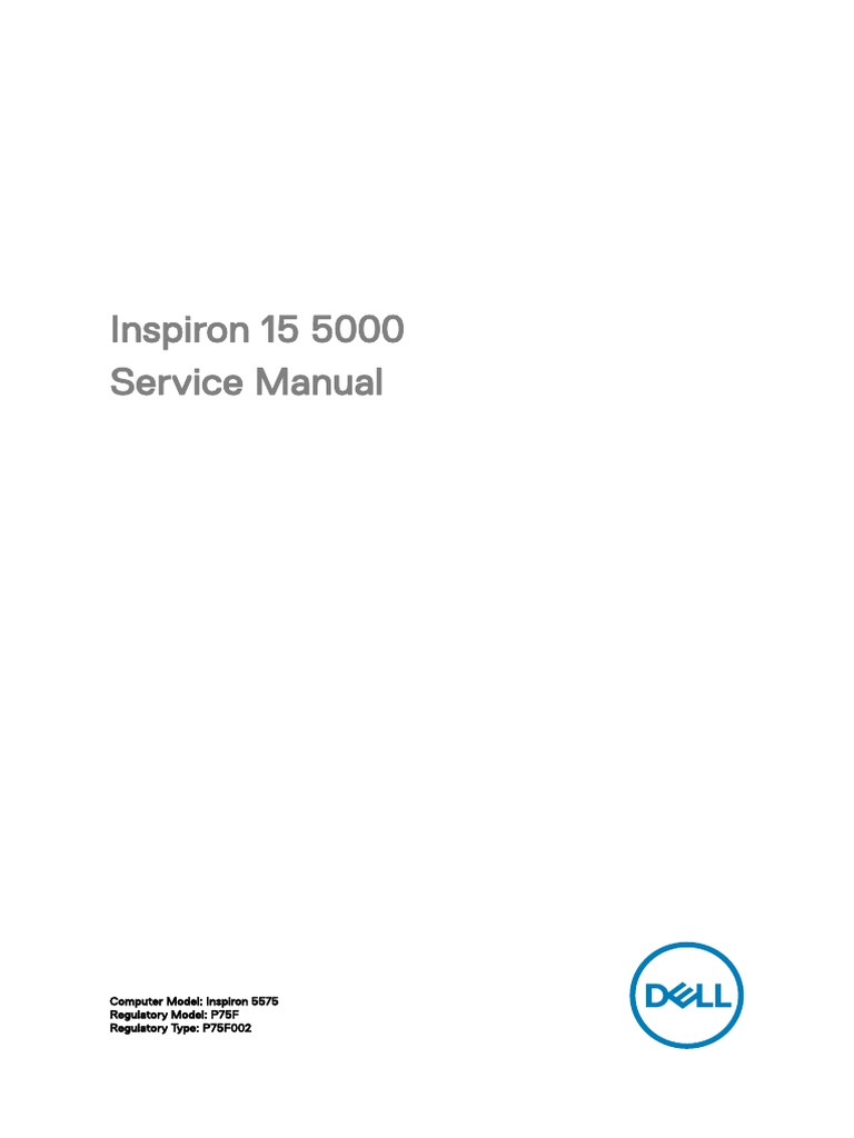 Inspiron 15 5575 Laptop Service Manual Es MX | PDF | Bios | Tornillo