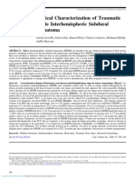 Clinical Characterization of Traumatic Acute Interhemispheric Subdural Hematoma