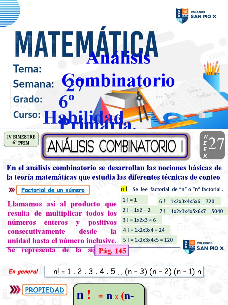 Análisis Combinatorio en Primaria | PDF | Matemáticas | Matemáticas ...