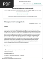 Management of Trauma Patients