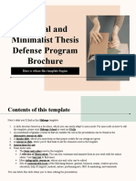 Formal and Minimalist Thesis Defense Program Brochure: Here Is Where This Template Begins