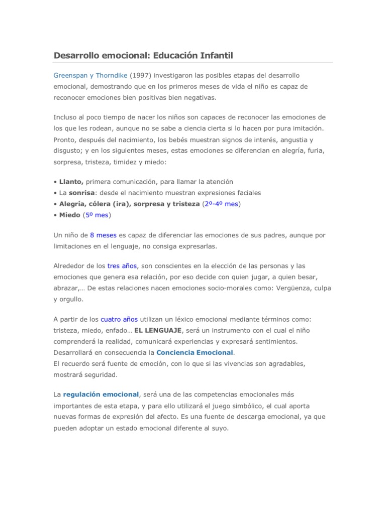 Desarrollo Emocional | PDF | Ira | Las emociones