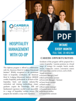 Hospitality Management With Co-Op: Intake Every Month