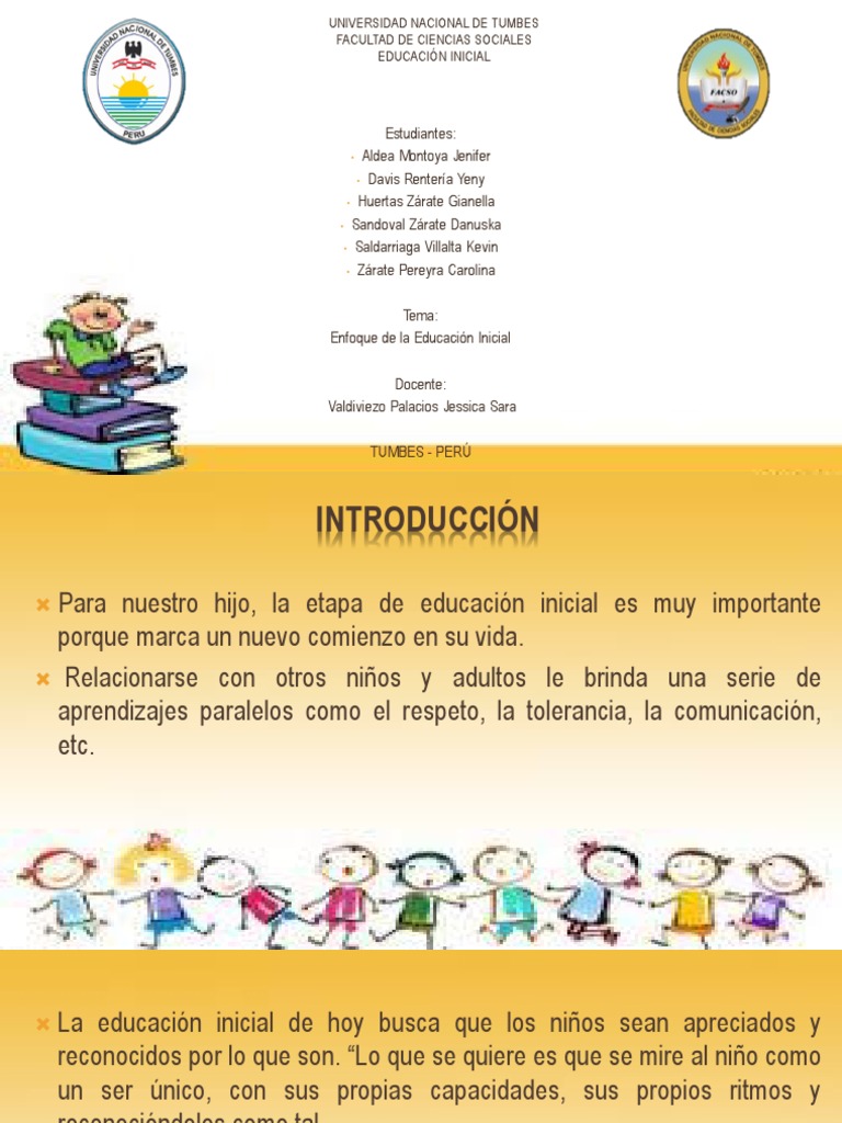 Enfoque de La Ed. Inicial | PDF | Educación de la primera infancia ...