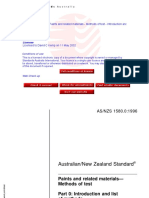 AS/NZS 1580.0:1996 Paints and Related Materials - Methods of Test - Introduction and List of Methods