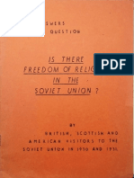 Is There Freedom Og Religion in USSR 1950-51