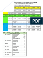 Jadwal Pelajaran Diniyah 2022 - 2023