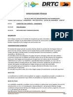 Especificaciones Técnicas: Medicion