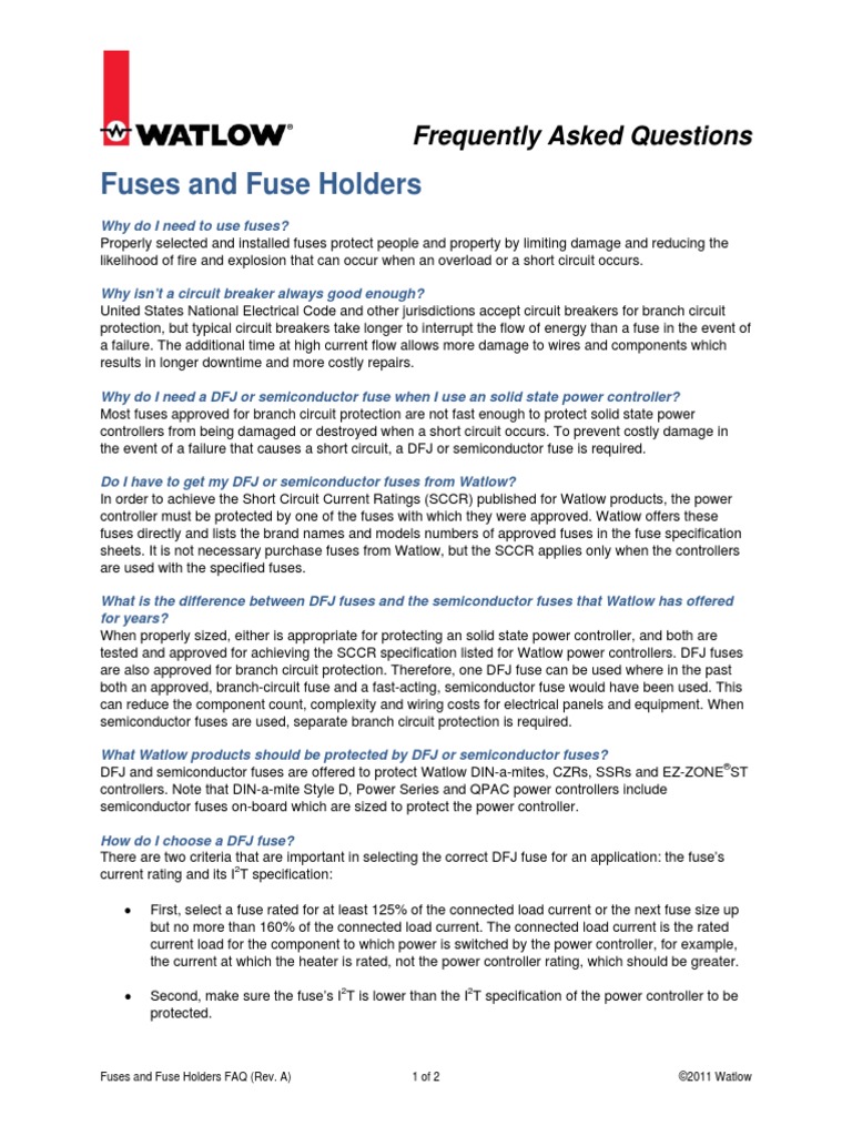 Fusefaq A PDF Fuse (Electrical) Physical Sciences