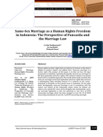 Same-Sex Marriage As A Human Rights Freedom in Indonesia: The Perspective of Pancasila and The Marriage Law