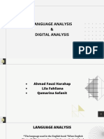 Language Analysis & Digital Analysis