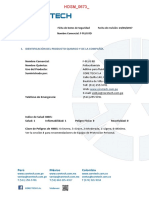 HDSM - 0673 - : 1. Identificación Del Producto Quimico Y de La Compañía