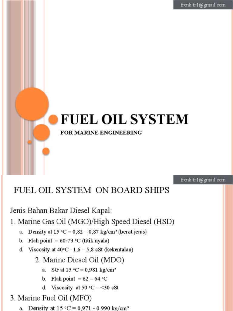 Fuel Oil System | PDF