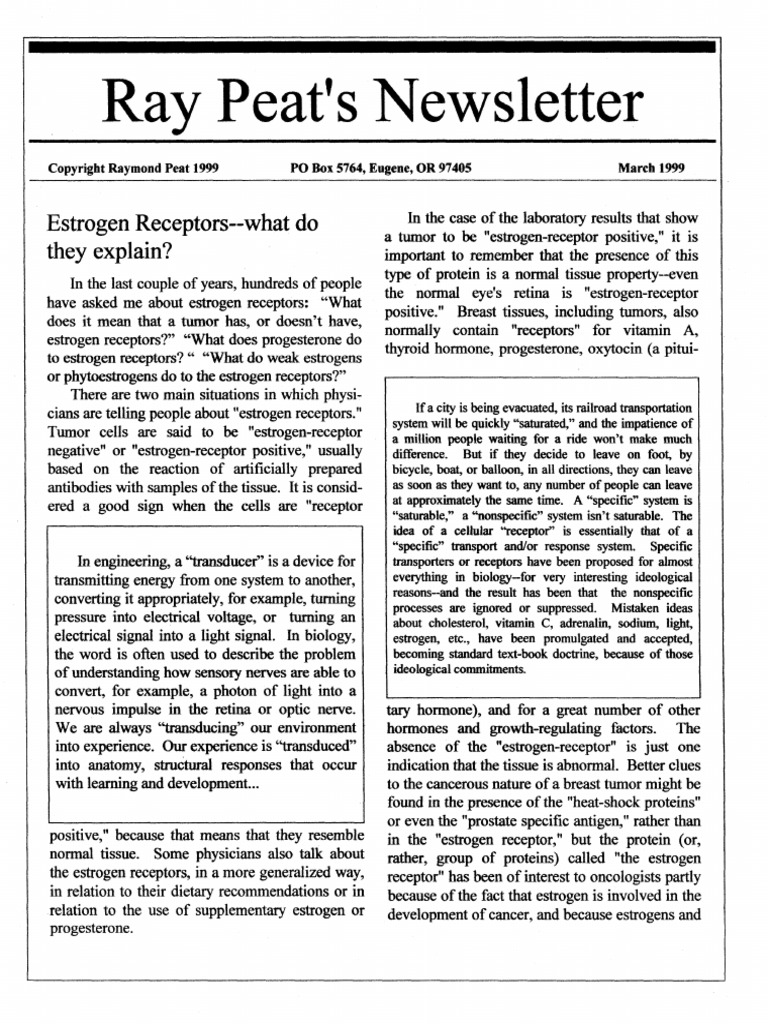 Estrogen Receptors What Do They Explain PDF