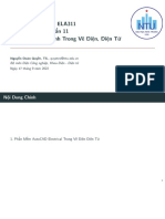 Vẽ Điện, Điện tử - ELA311 Học kỳ 1 2021, Tuần 11 Ứng Dụng Máy Tính Trong Vẽ Điện, Điện Tử