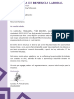 Carta de Renuncia de CMPB Dirigido A ACC