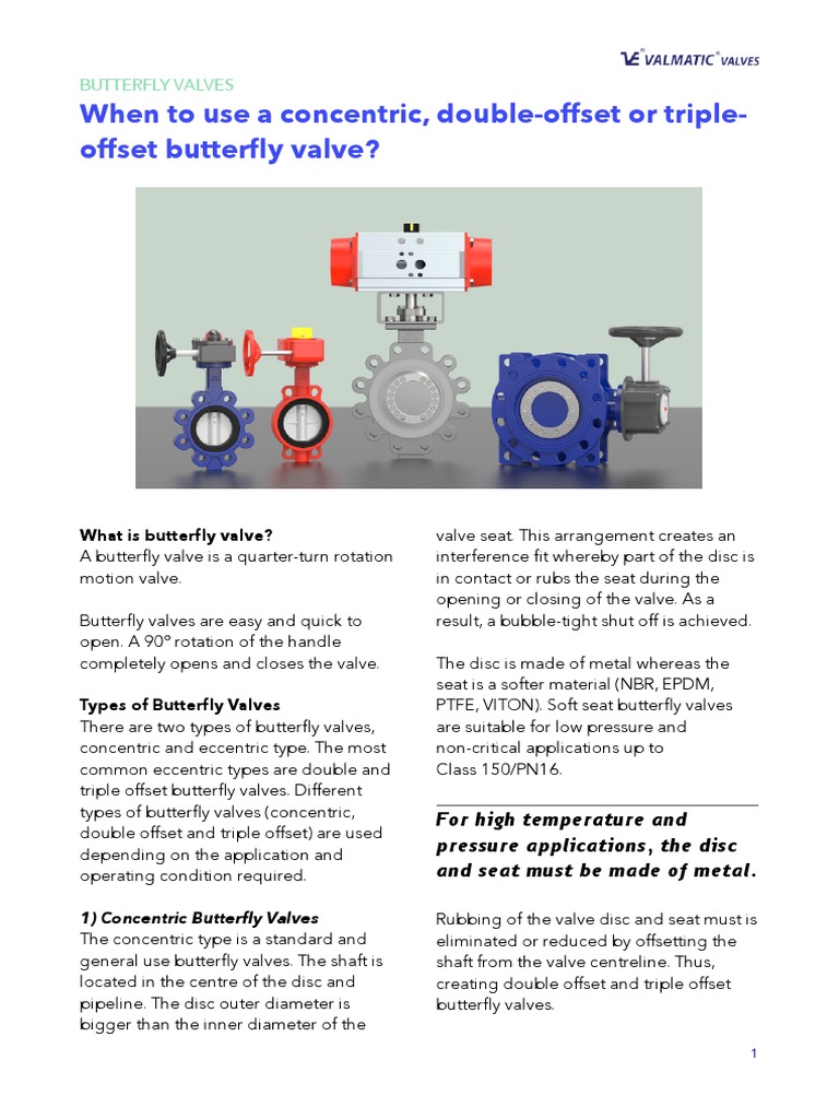 When To Use A Concentric, Double-Offset or Triple-Offset Butterfly ...
