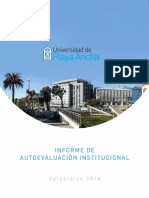 Informe de autoevaluación institucional UPLA 2016