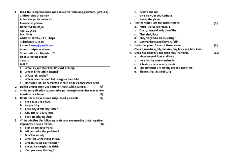 Eng2 5 PDF Noun Language Mechanics