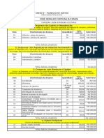 Anexo V - Planilha de Custos