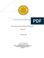Financial Statement Analysis of Kahawatte Plantations PLC