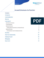 The Critical Points and Extremum of A Function: Unit 6: Optimization