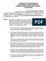 Convenio de Transferencia Electrónica Trabajadores/As Subsidios Por Incapacidad Laboral Y/O Maternal