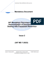 IAF - MD - 7 - Issue - 2 - 2023 Harmonization of Sanctions and Fraudulent Behav
